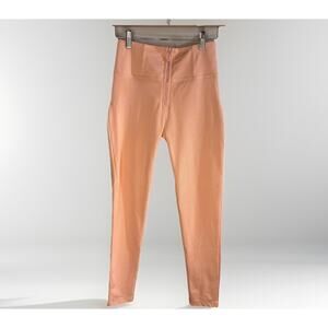 Freddy WR.UP Pants Sz S High Waisted Peach Pink Pastel Shaping Zip Legging Italy